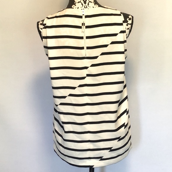 Madewell striped sleeveless retro style zippered shirt - Picture 3 of 8